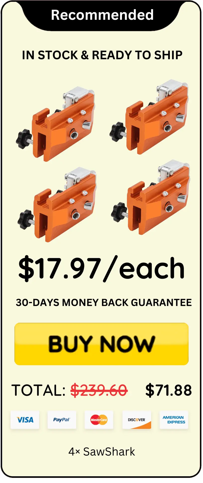 SawShark offer price 